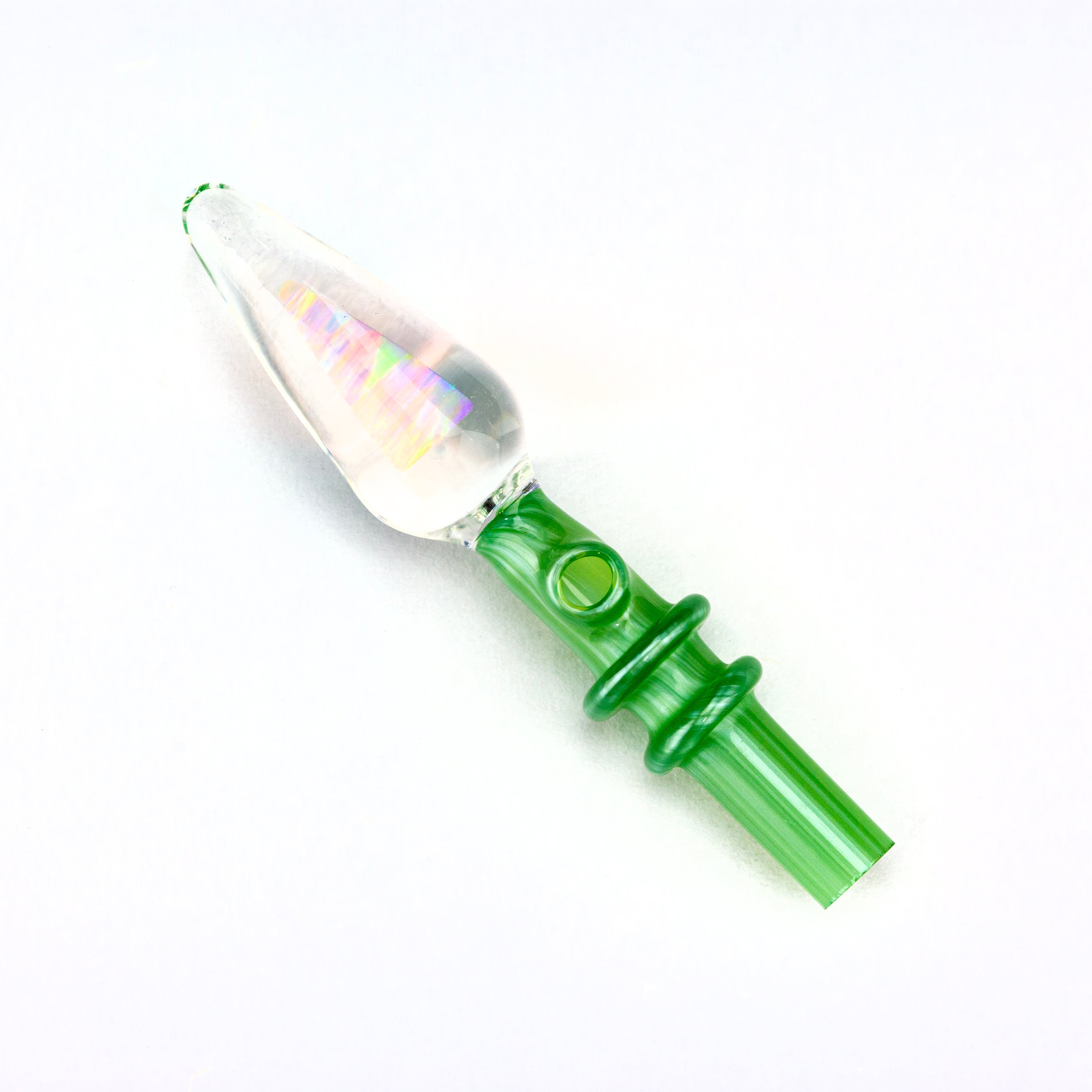 Lid Glass Chromium Peak Pro Opal Spike Joystick Cap #LID12 - Planet Caravan